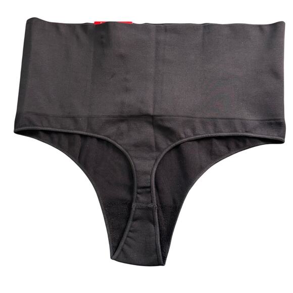 NEW SPANX Very Black ExtraOrdinary EcoCare Seamless Shaping Thong Plus Size 1X - Picture 8 of 10